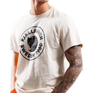Fjällräven Men's Chalk Beige Kånken Art Short Sleeve Graphic T-Shirt